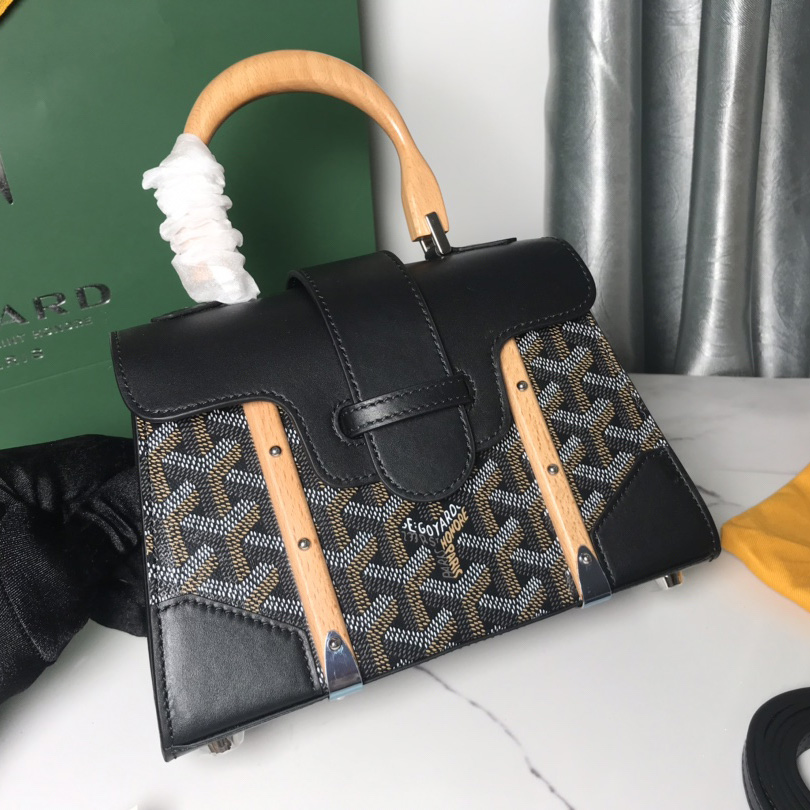 Goyard Goyardine Structure Mini Saigon Black  （ 20-14.5-9cm） - 