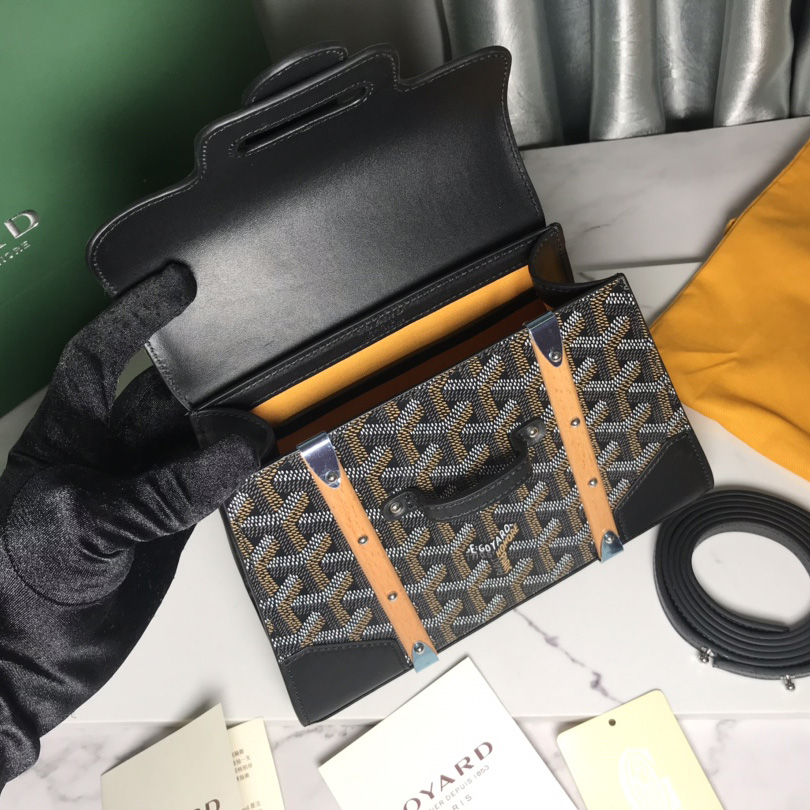 Goyard Goyardine Structure Mini Saigon Black  （ 20-14.5-9cm） - 