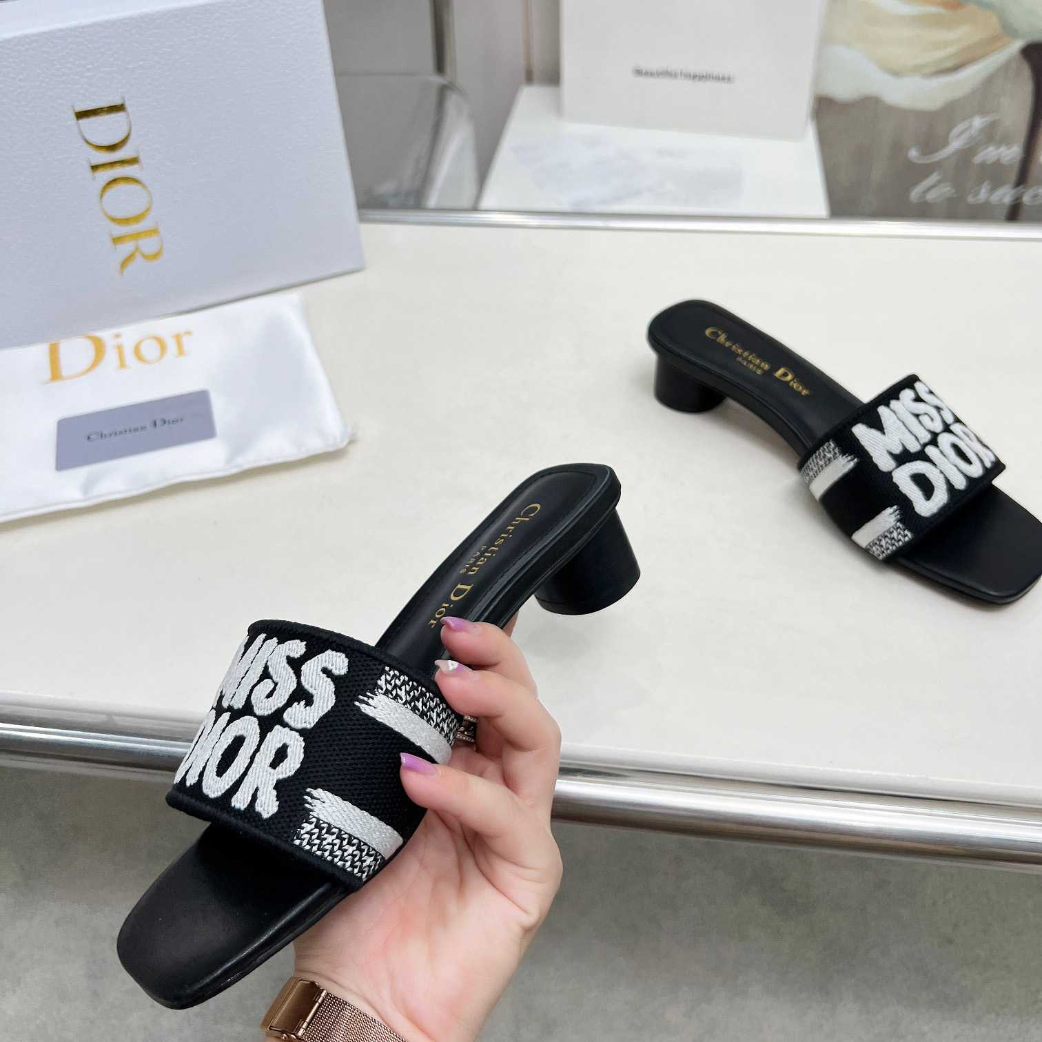 Dior Dway Heeled Slide - 
