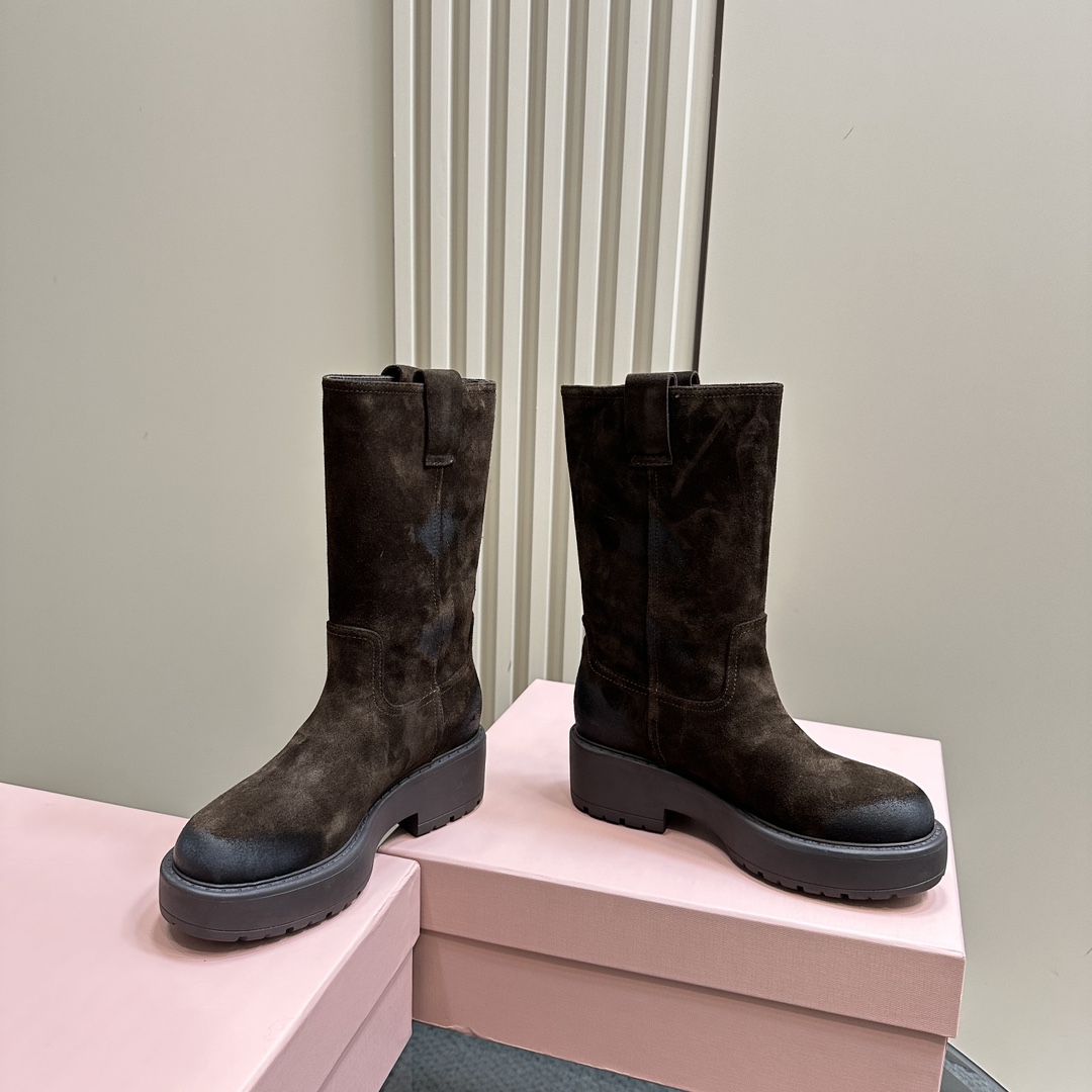 Miu Miu Suede Boots - 