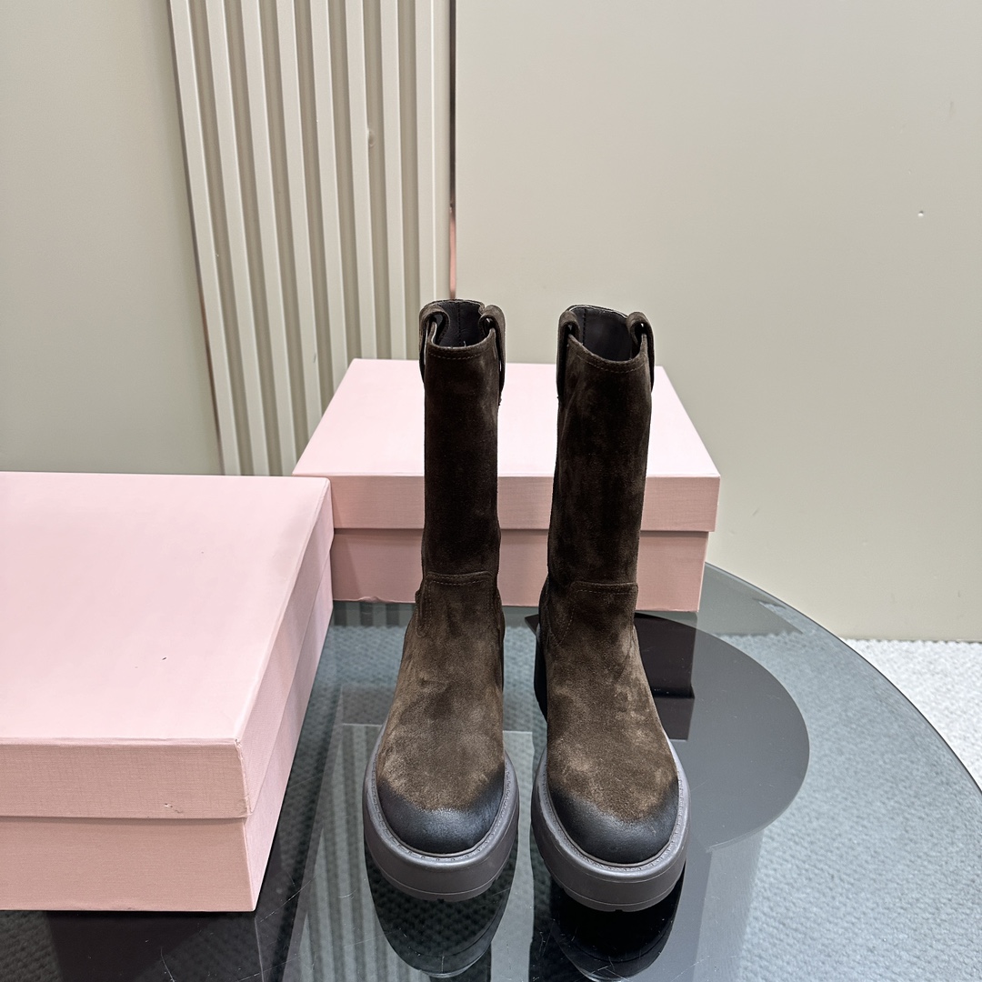 Miu Miu Suede Boots - 