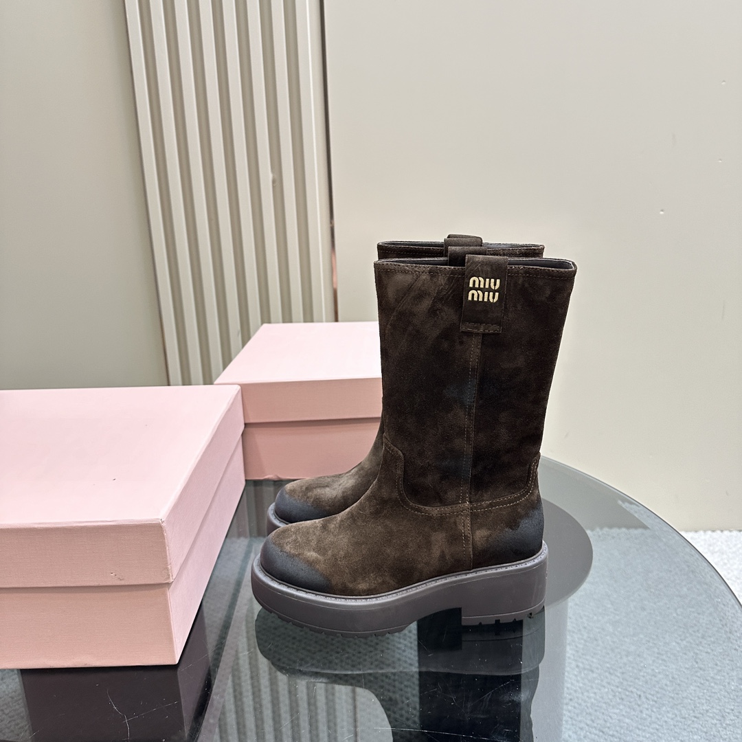 Miu Miu Suede Boots - 