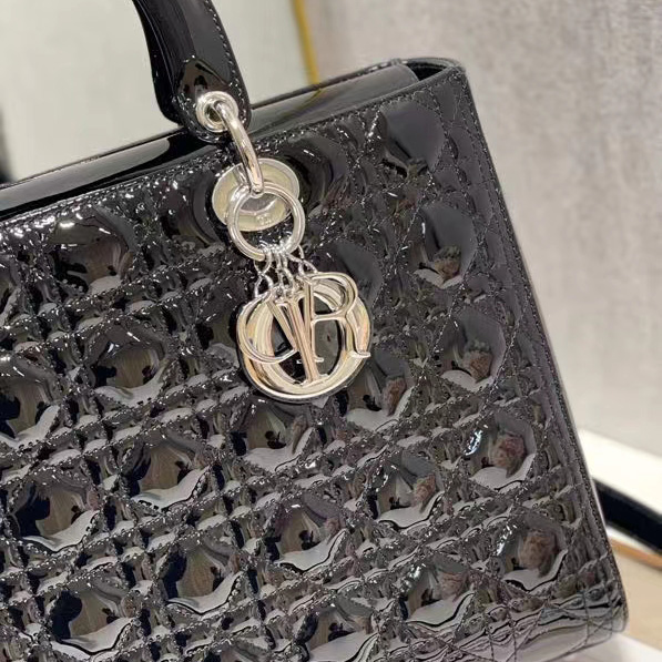 Dior Lady Dior Large Top Handle Bag  (32-25-11cm) - 