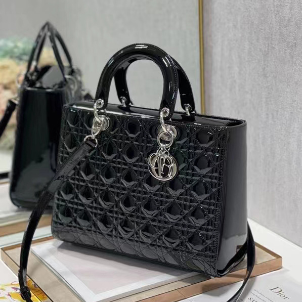 Dior Lady Dior Large Top Handle Bag  (32-25-11cm) - 