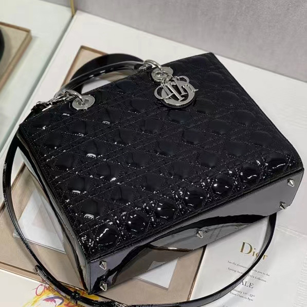 Dior Lady Dior Large Top Handle Bag  (32-25-11cm) - 