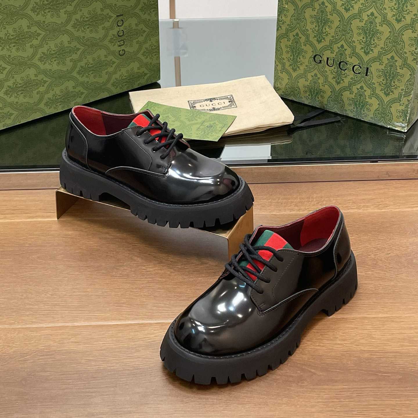 Gucci Women's Lace-up With Web - 