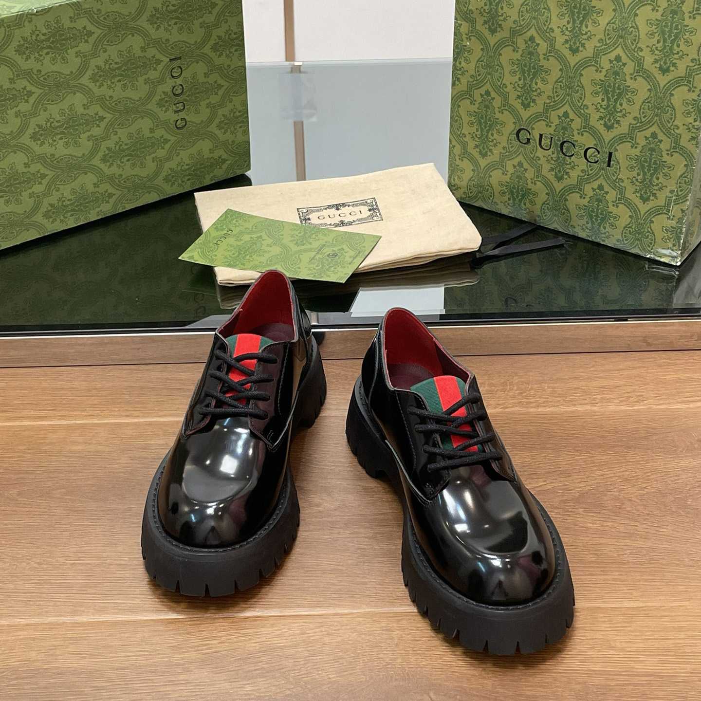 Gucci Women's Lace-up With Web - 
