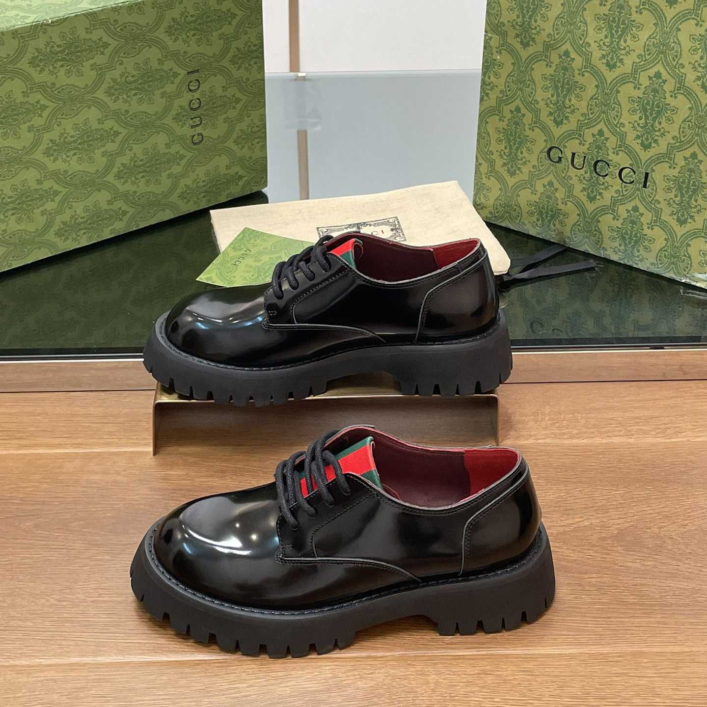 Gucci Women's Lace-up With Web - 