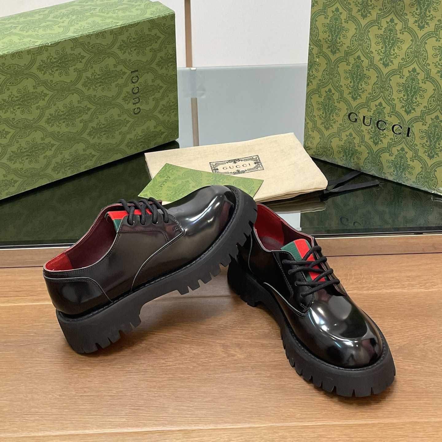 Gucci Women's Lace-up With Web - 