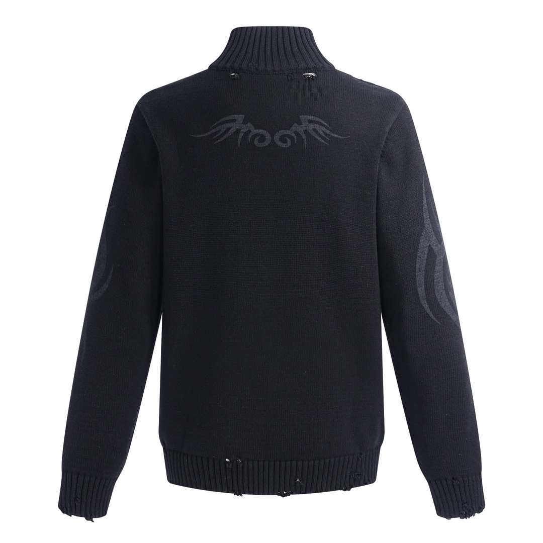 Balenciaga Y2K Zip-Up Cardigan In Black  - 