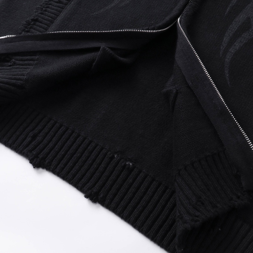 Balenciaga Y2K Zip-Up Cardigan In Black  - 