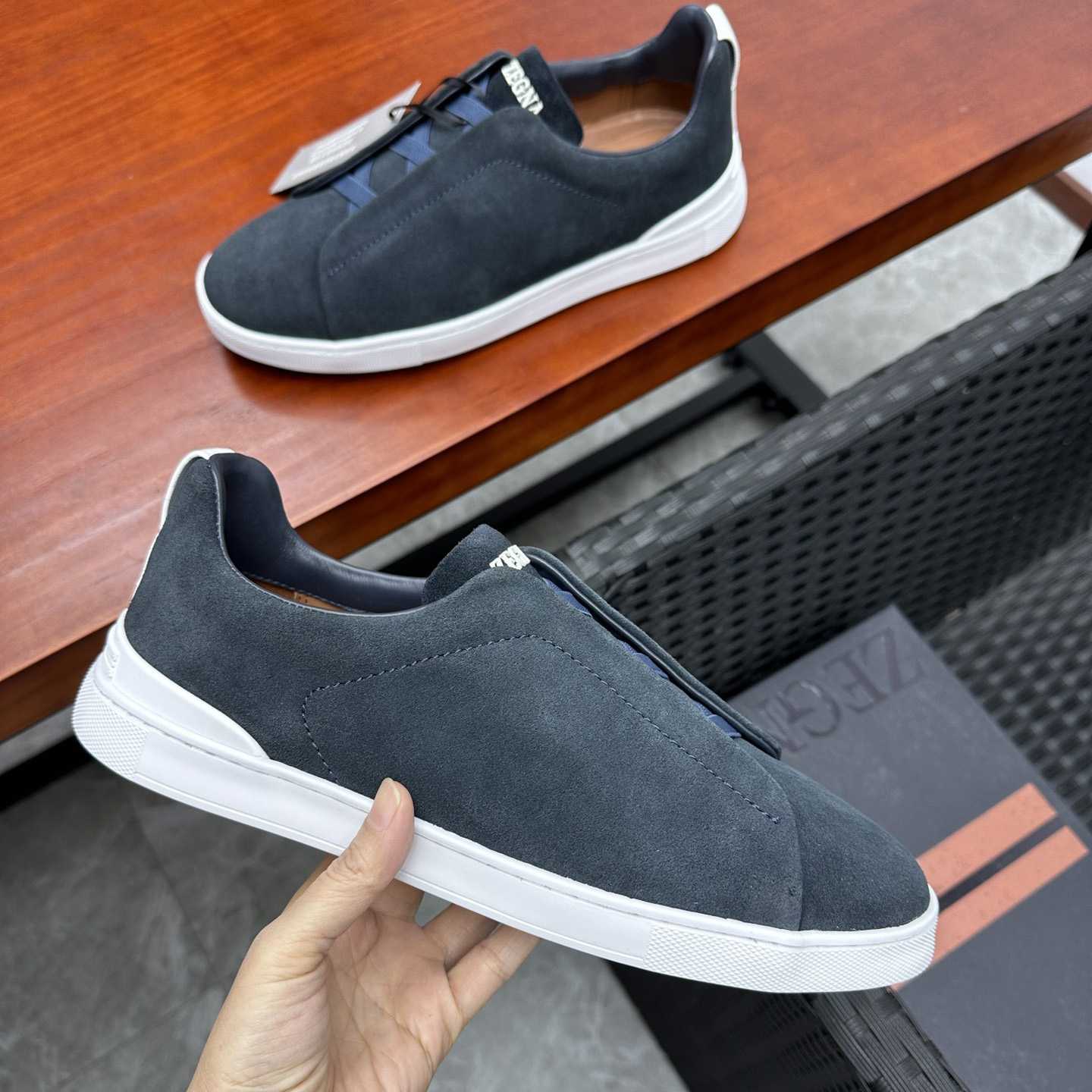 Zegna Suede Triple Stitch™ Sneakers - 