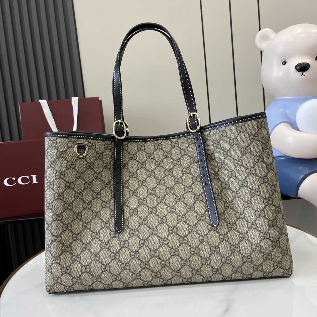 Gucci GG Emblem Medium Tote Bag - 