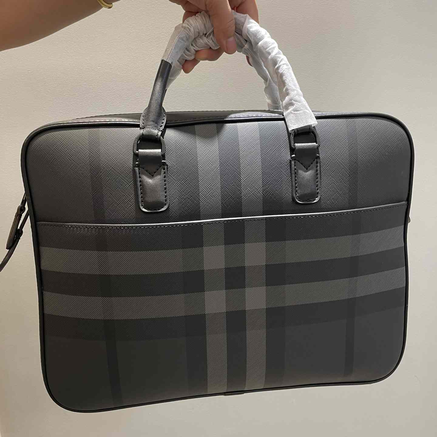 Burberry Ainsworth Checked Zipped Briefcase - 