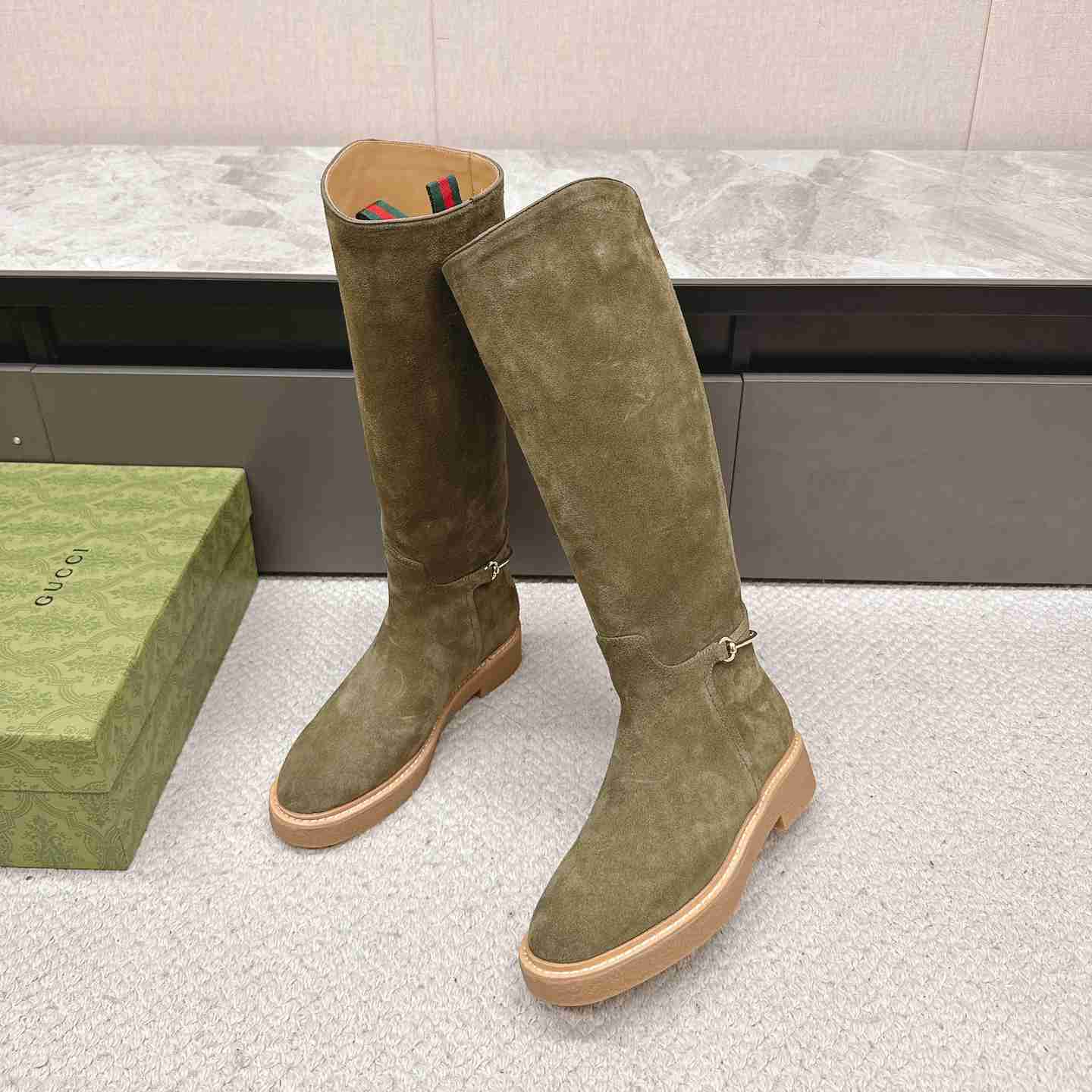 Gucci Women's Slim Horsebit Boot - 