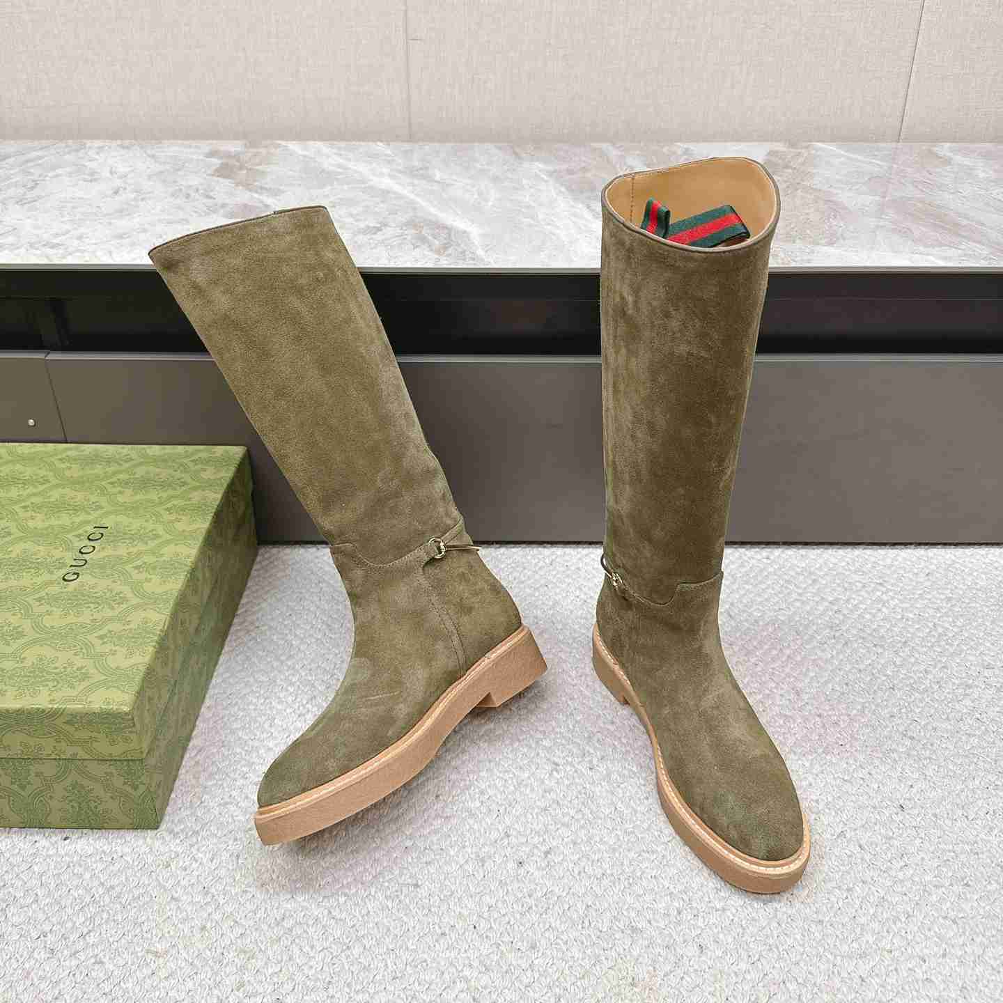 Gucci Women's Slim Horsebit Boot - 