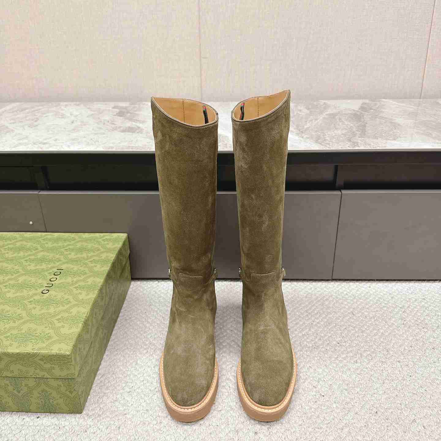 Gucci Women's Slim Horsebit Boot - 