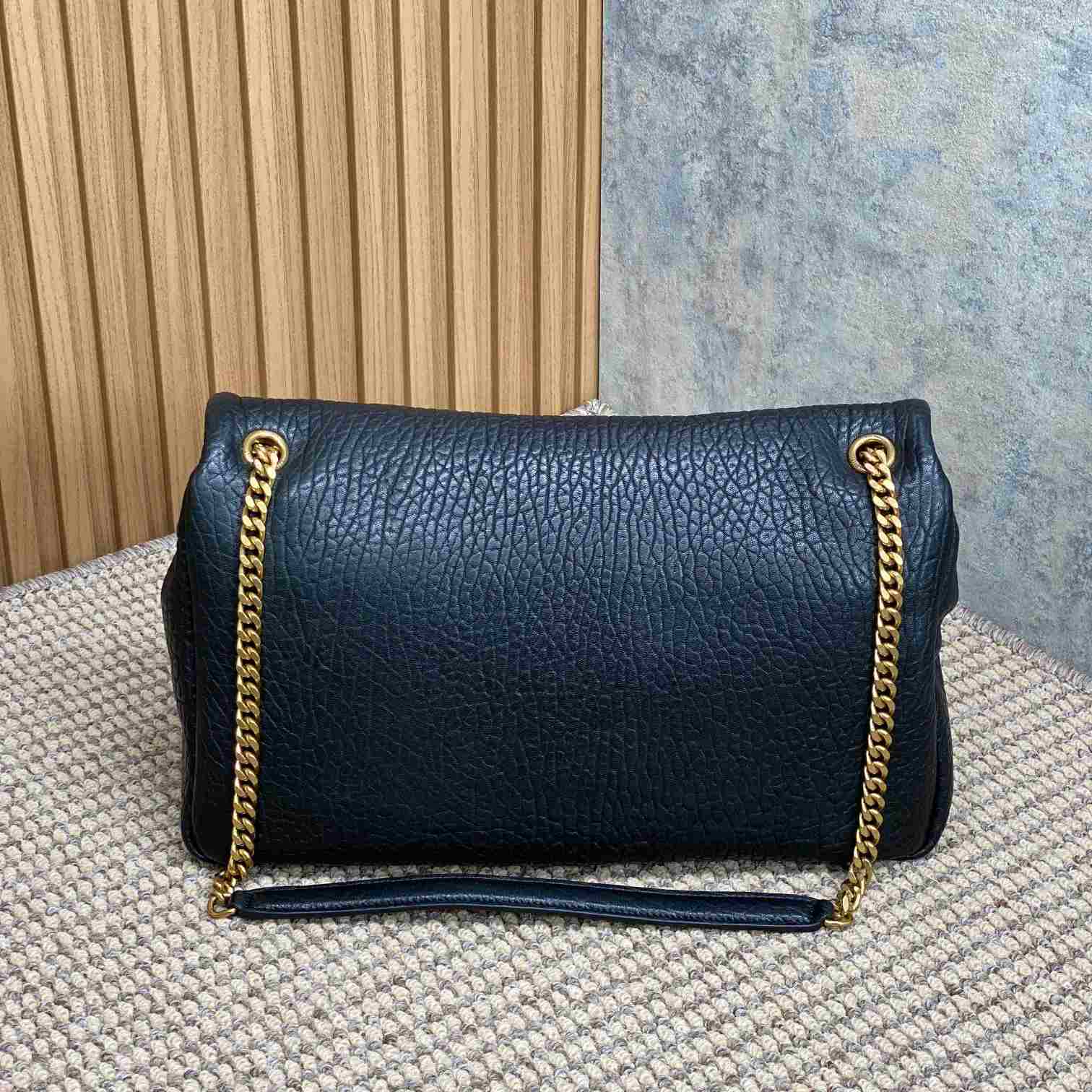 Saint Laurent Calypso Large In Grained Lambskin - 
