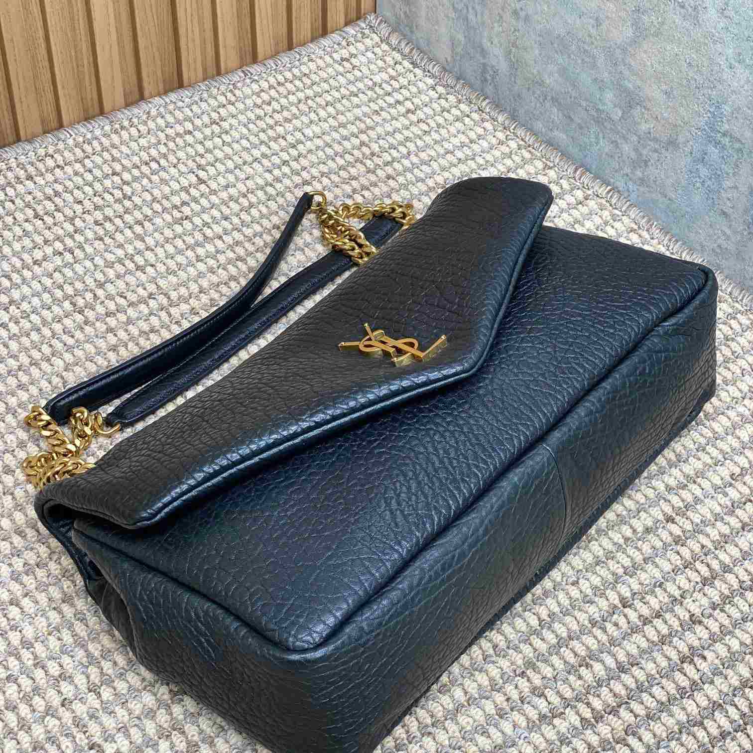 Saint Laurent Calypso Large In Grained Lambskin - 