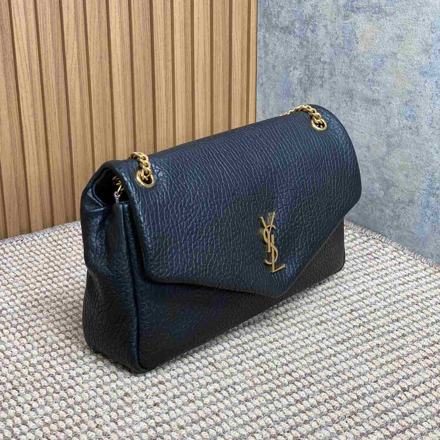Saint Laurent Calypso Large In Grained Lambskin - 
