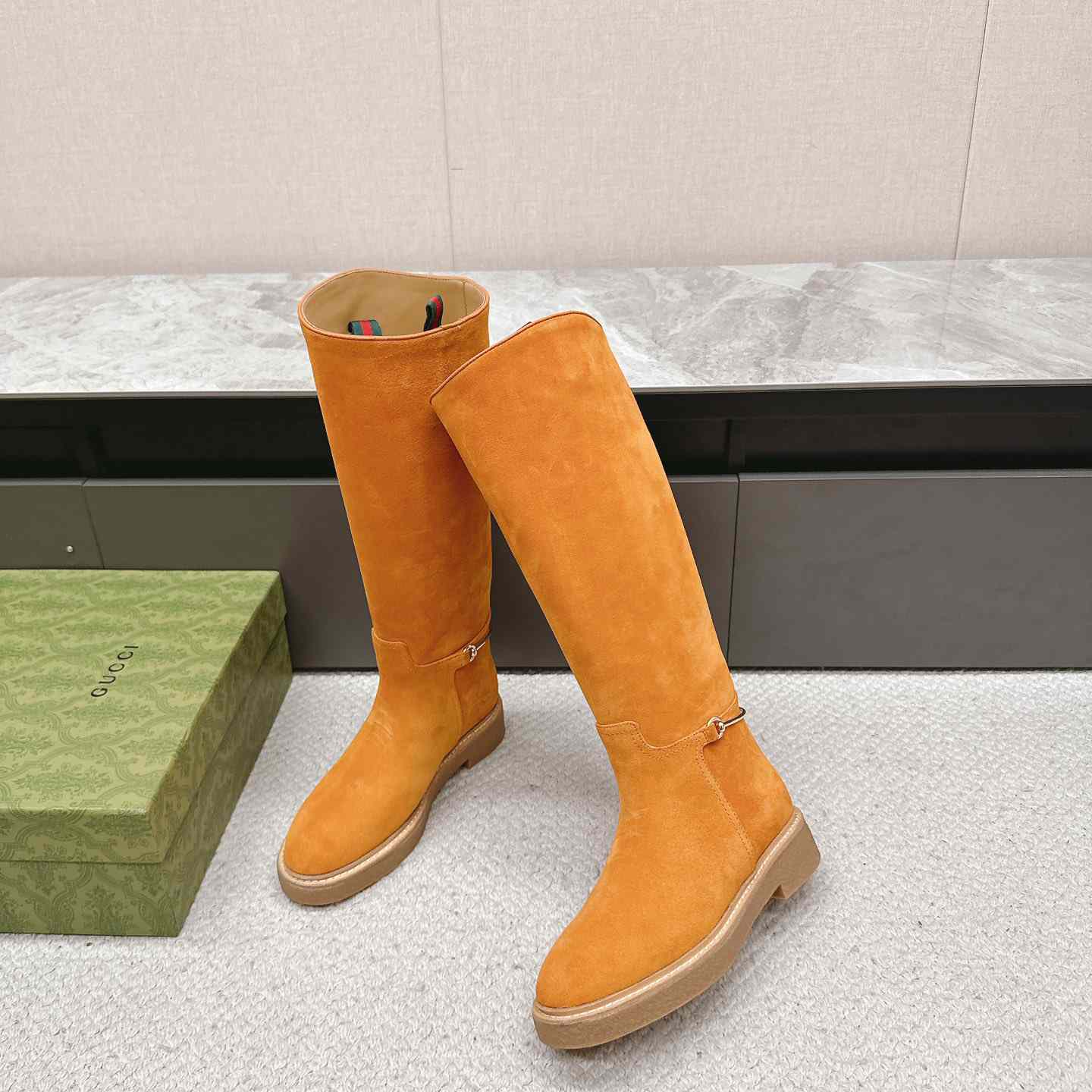 Gucci Women's Slim Horsebit Boot - 
