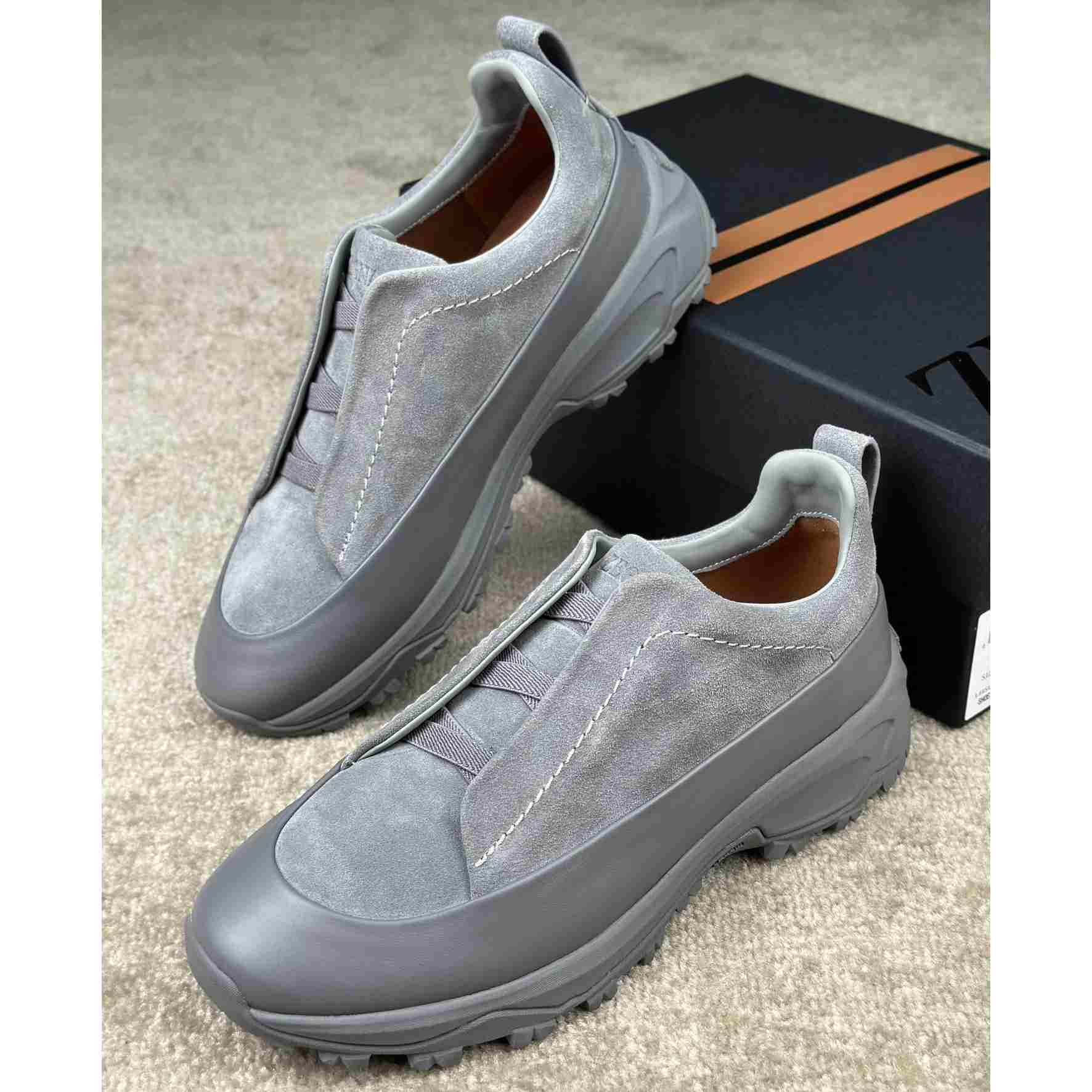 Zegna Suede And Leather Triple Stitch™ Monte Sneakers - 
