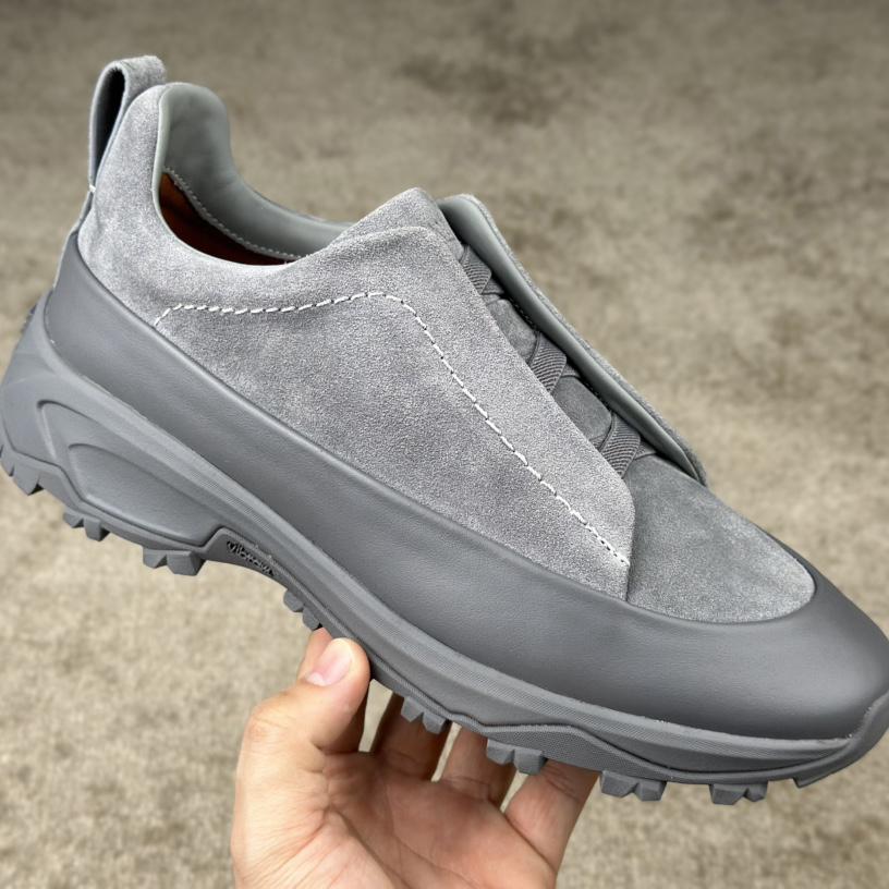 Zegna Suede And Leather Triple Stitch™ Monte Sneakers - 