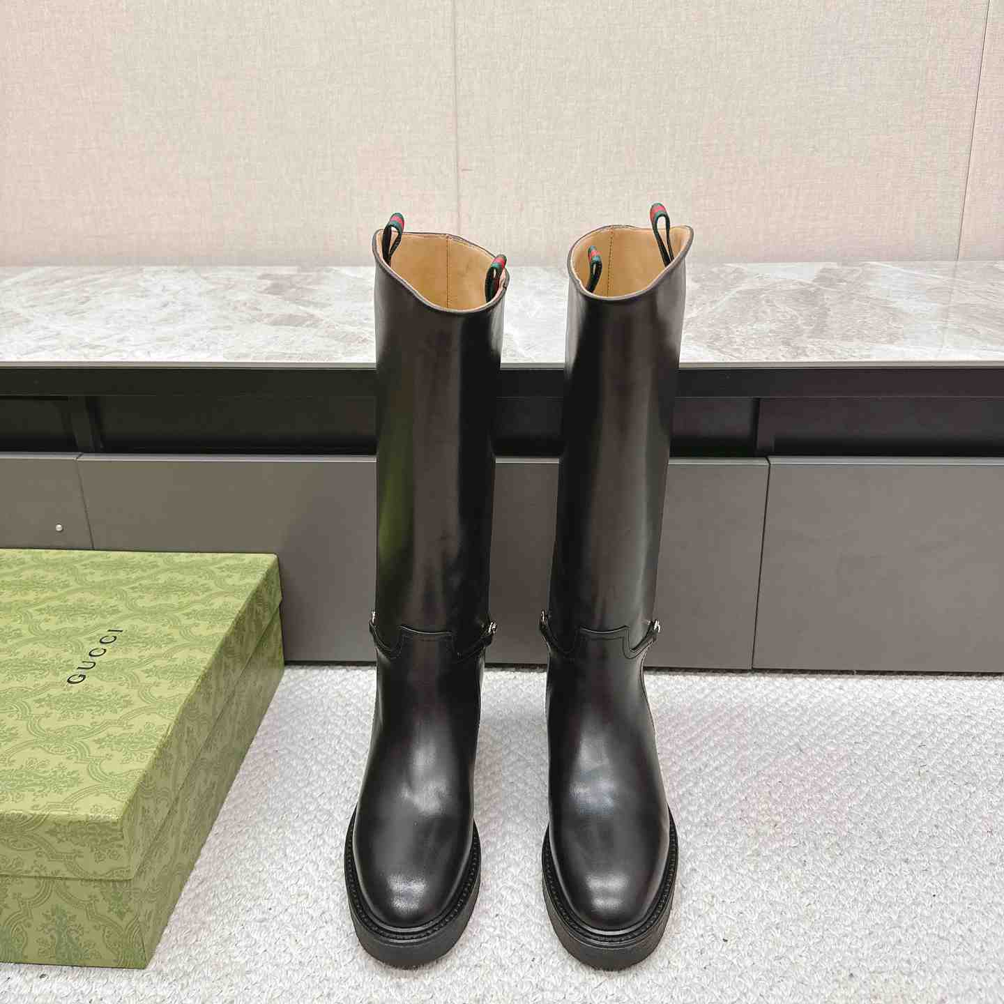 Gucci Women's Slim Horsebit Boot - 