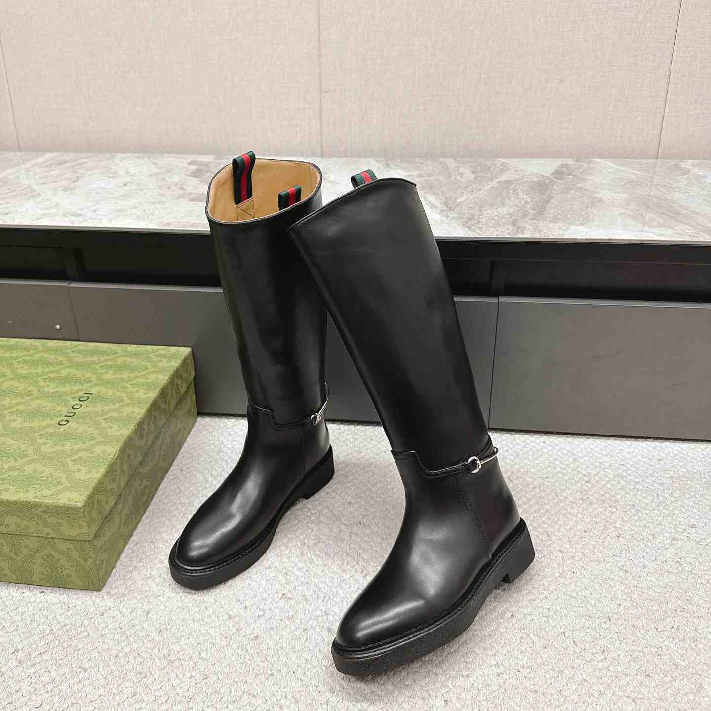 Gucci Women's Slim Horsebit Boot - 