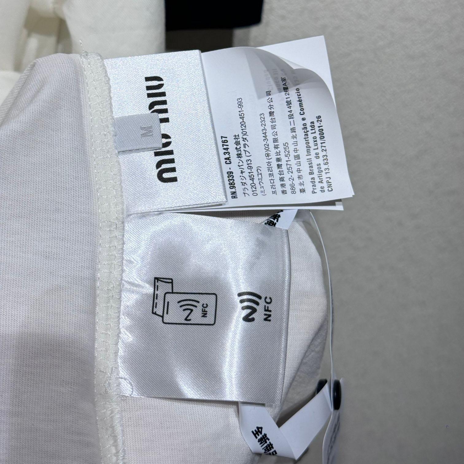 Miu Miu Logo Cotton T-shirt - 