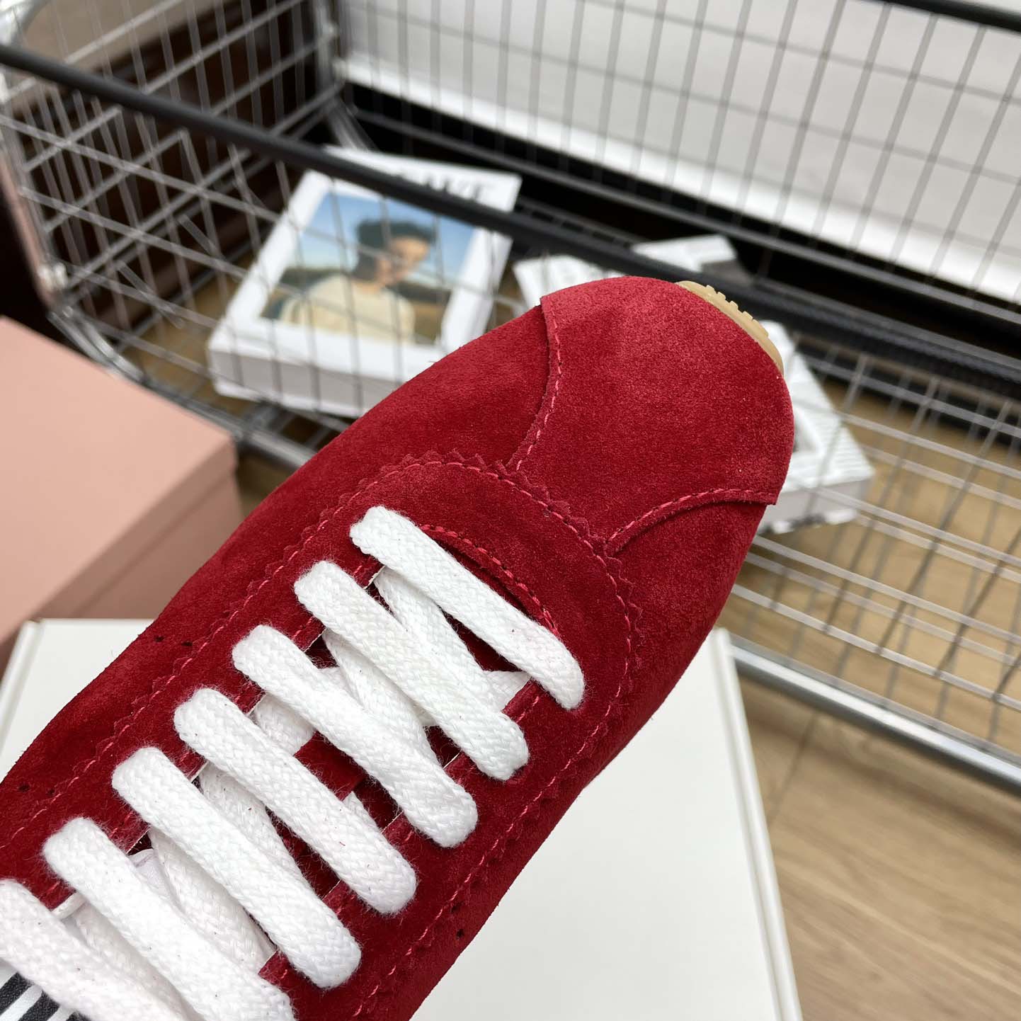 Miu Miu Plume Suede Sneakers - 
