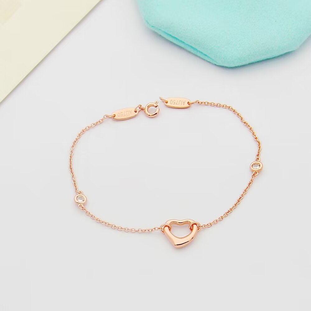 Tiffany & Co. Elsa Peretti® Diamonds by the Yard® Open Heart Bracelet - 