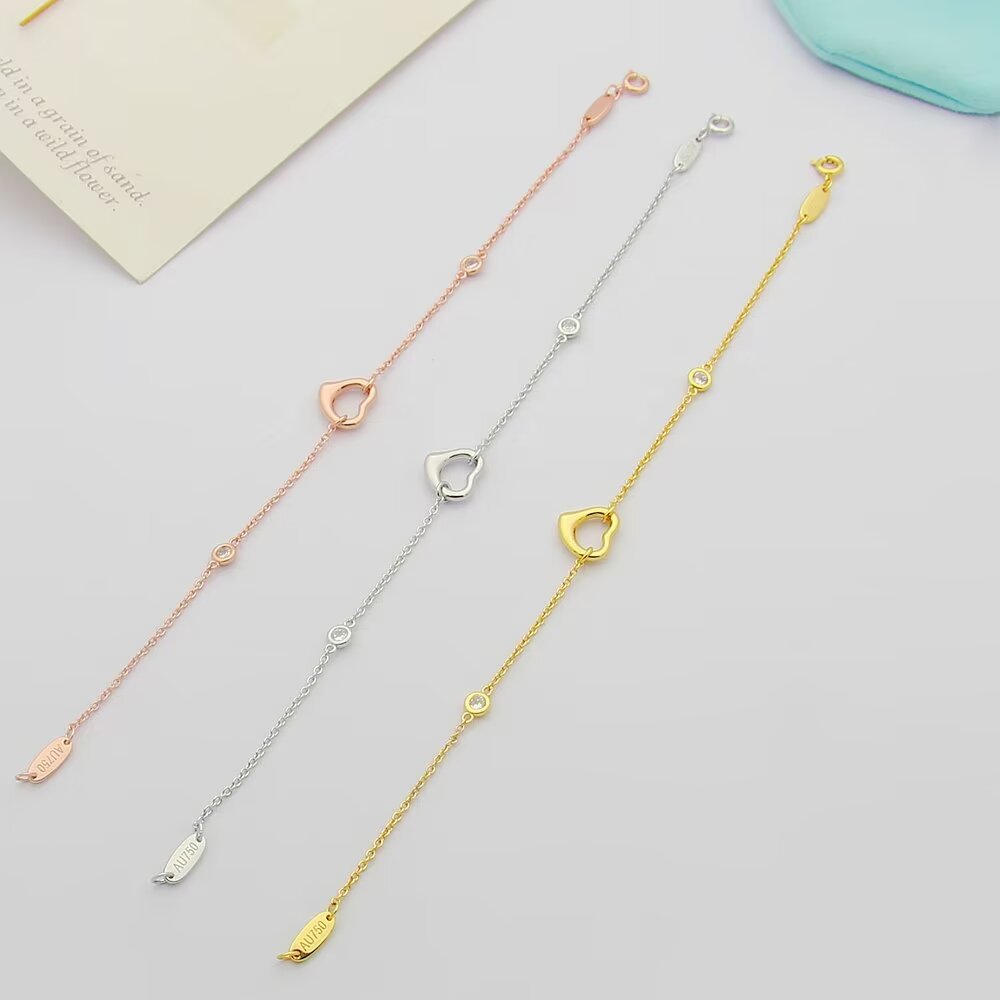 Tiffany & Co. Elsa Peretti® Diamonds by the Yard® Open Heart Bracelet - 