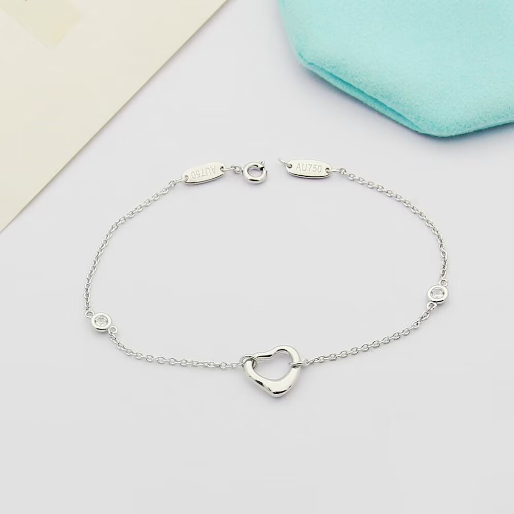 Tiffany & Co. Elsa Peretti® Diamonds by the Yard® Open Heart Bracelet - 