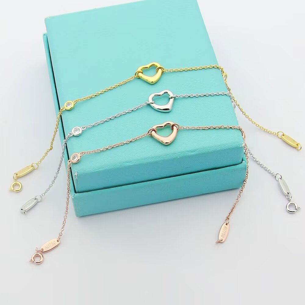 Tiffany & Co. Elsa Peretti® Diamonds by the Yard® Open Heart Bracelet - 