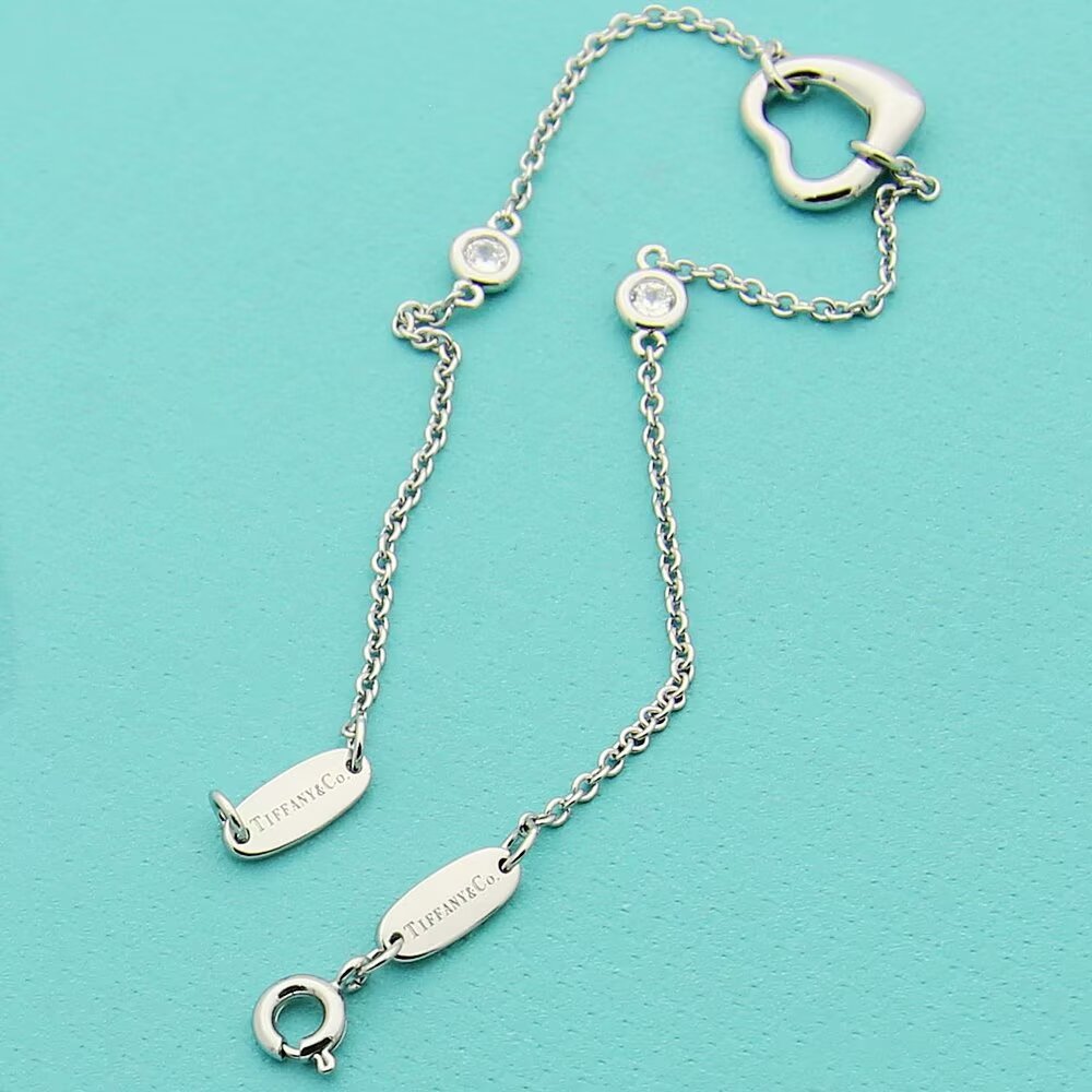 Tiffany & Co. Elsa Peretti® Diamonds by the Yard® Open Heart Bracelet - 