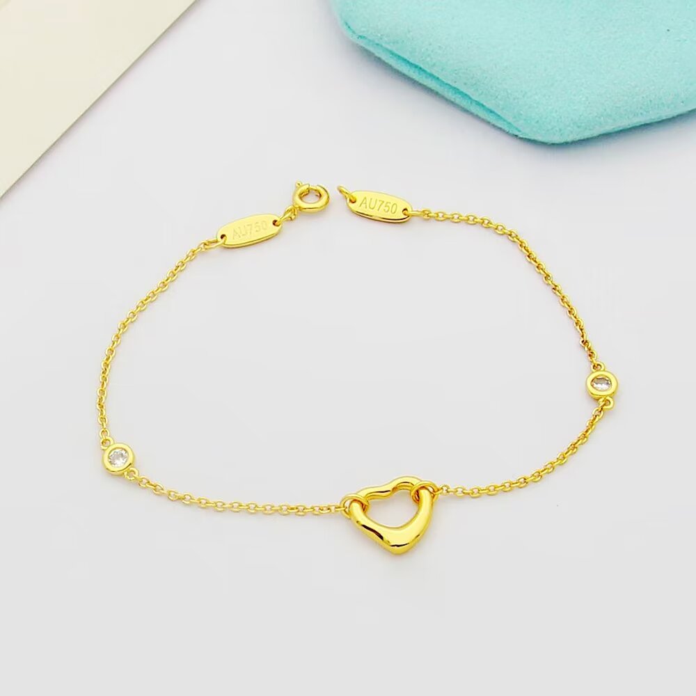 Tiffany & Co. Elsa Peretti® Diamonds by the Yard® Open Heart Bracelet - 