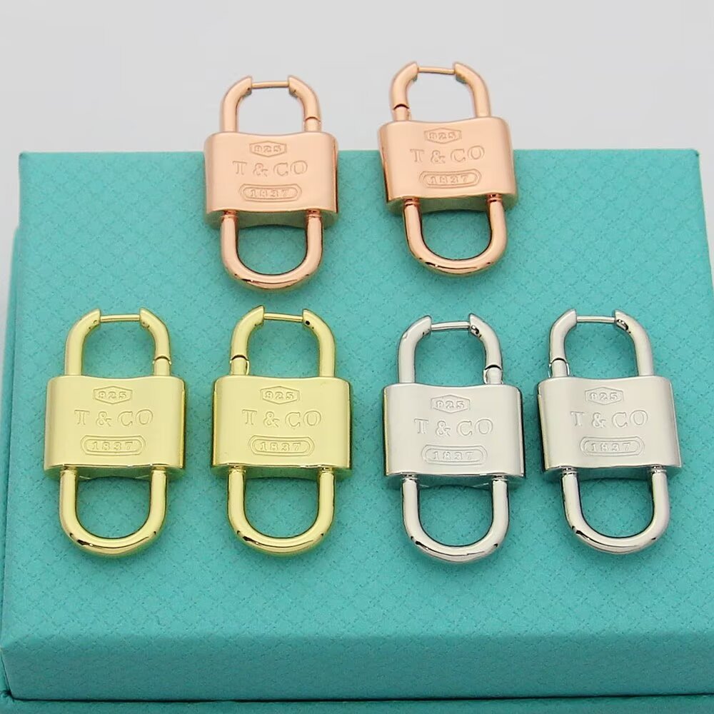 Tiffany & Co. Double Lock Drop Earrings - 