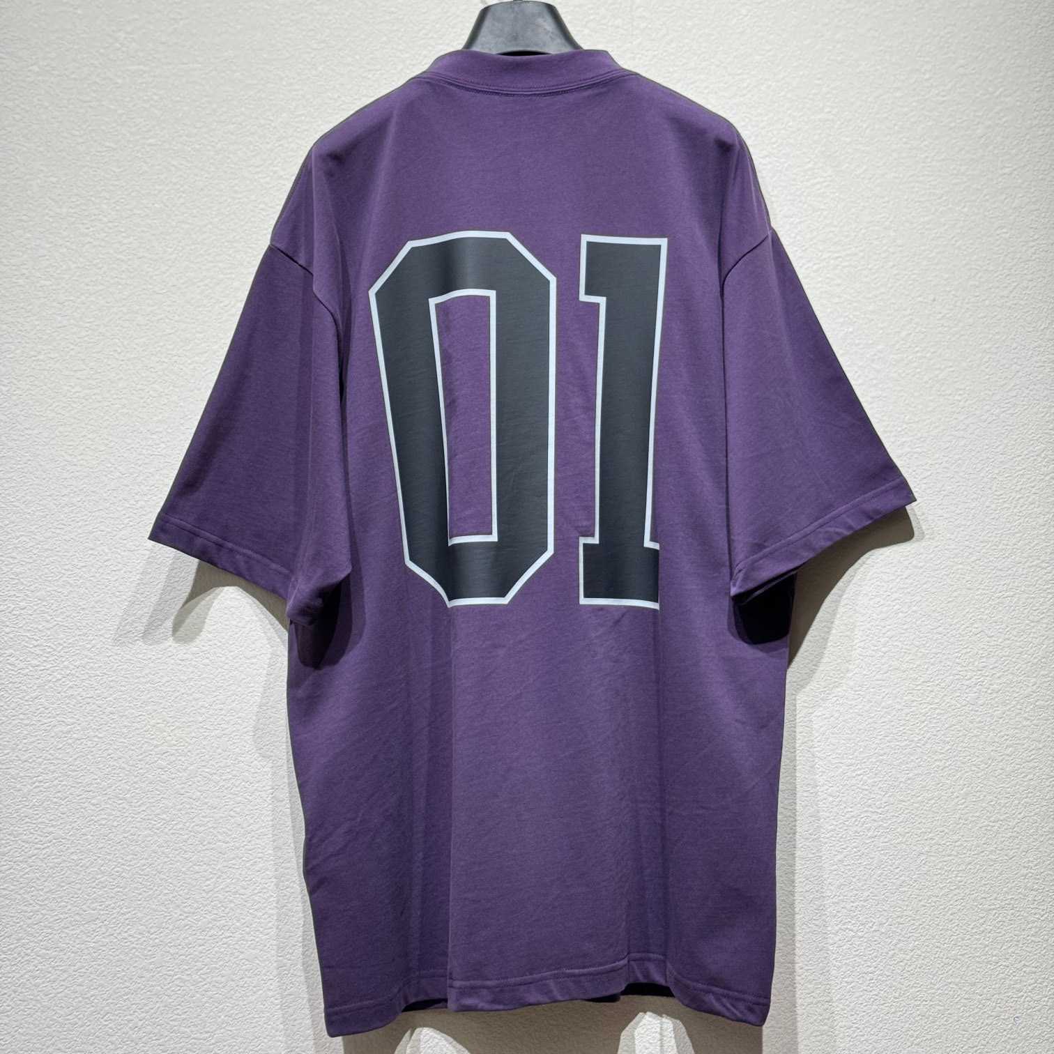 Balenciaga Basketball Series - Oversized T-Shirt In Deep Purple Vintage Jersey - DesignerGu