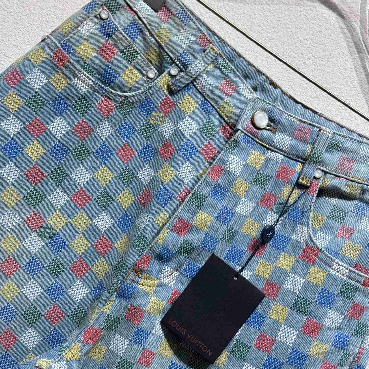 Louis Vuitton Damier Denim Wide-Leg Pants  1AHBMK - 
