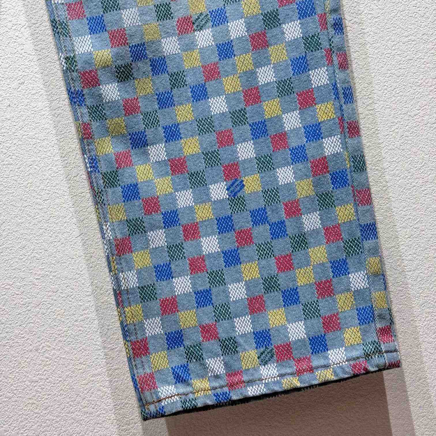 Louis Vuitton Damier Denim Wide-Leg Pants  1AHBMK - 