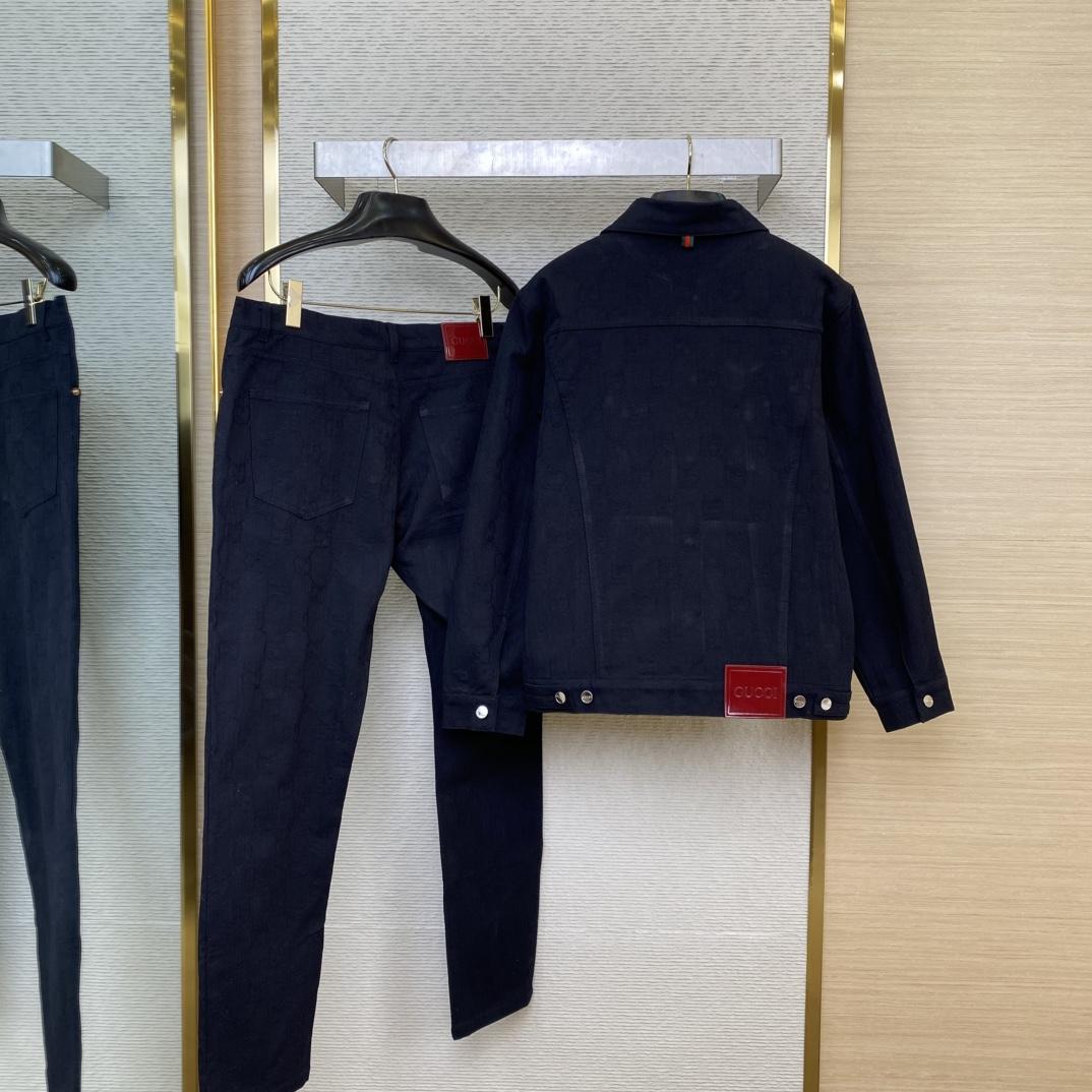 Gucci GG Denim Jacquard Jacket And Jeans - 