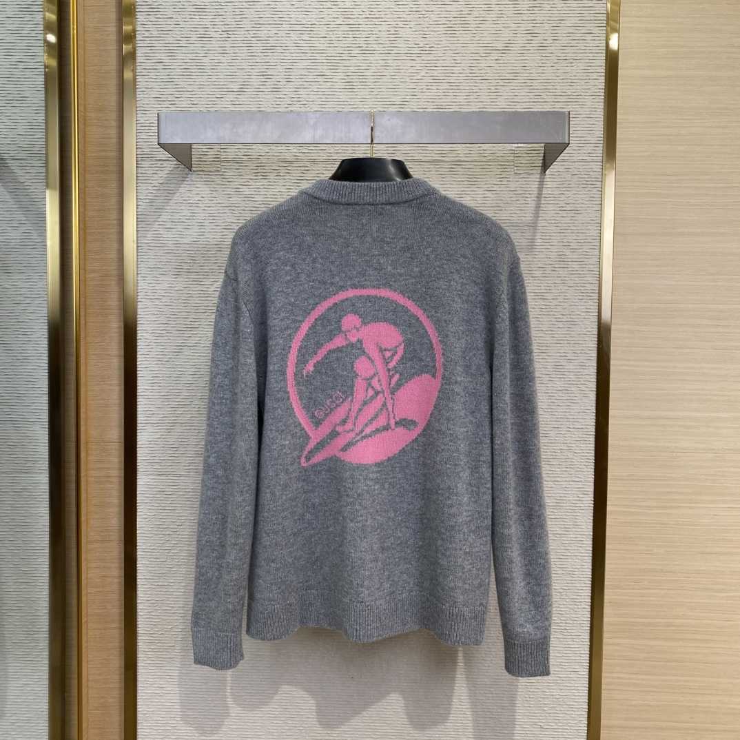 Gucci Wool Cashmere Cardigan With Intarsia  - 