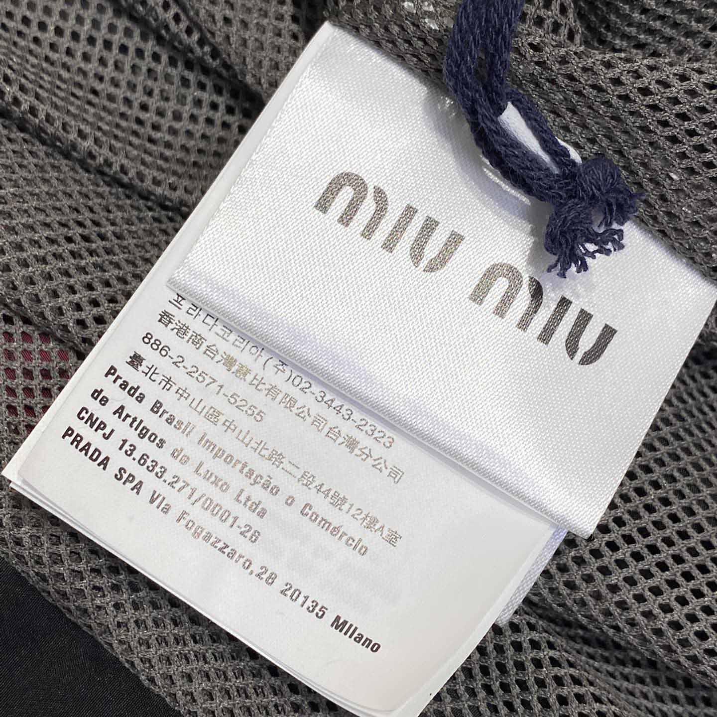 Miu Miu Technical Silk Zipper Blouson Jacket - 