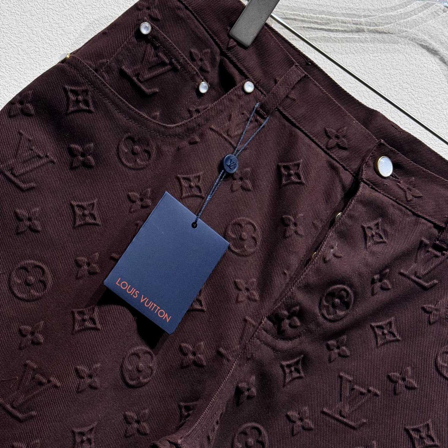Louis Vuitton Monogram Embossed Skate Pants    - DesignerGu