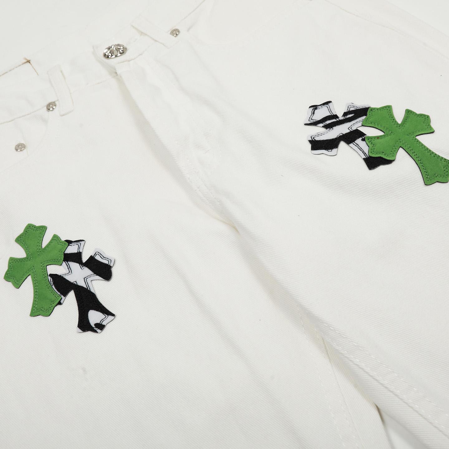 Chrome Hearts Cross Patch Jeans - DesignerGu