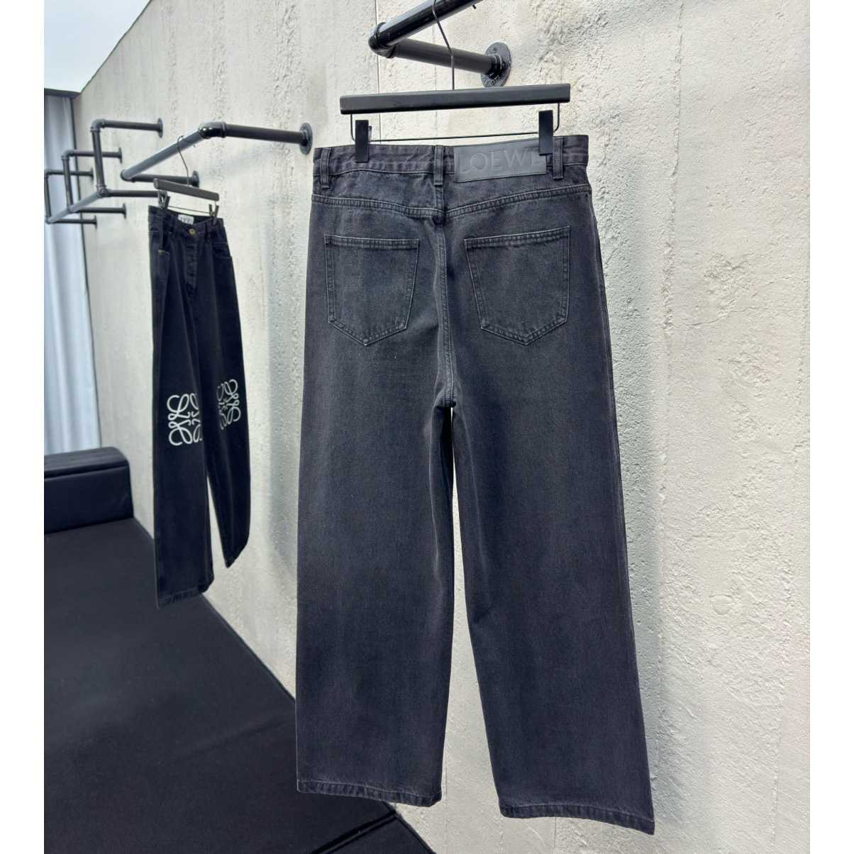 Loewe Anagram Baggy Jeans In Denim - 