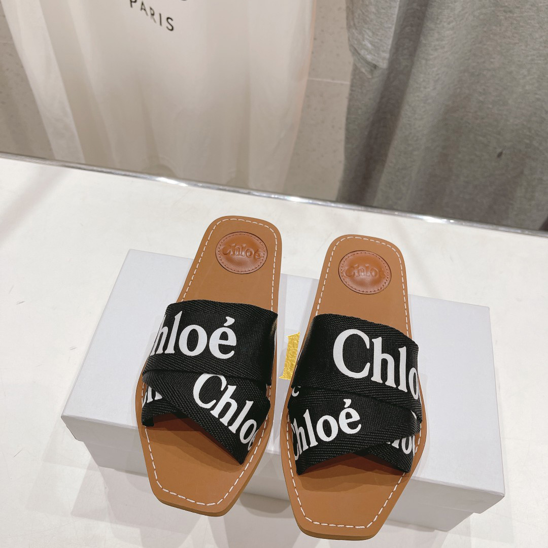 Chloe Woody Cloth Mules - DesignerGu