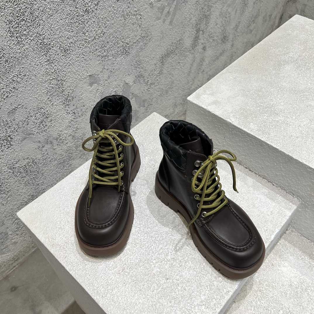 Bottega Veneta Haddock Lace-Up Ankle Boot - DesignerGu