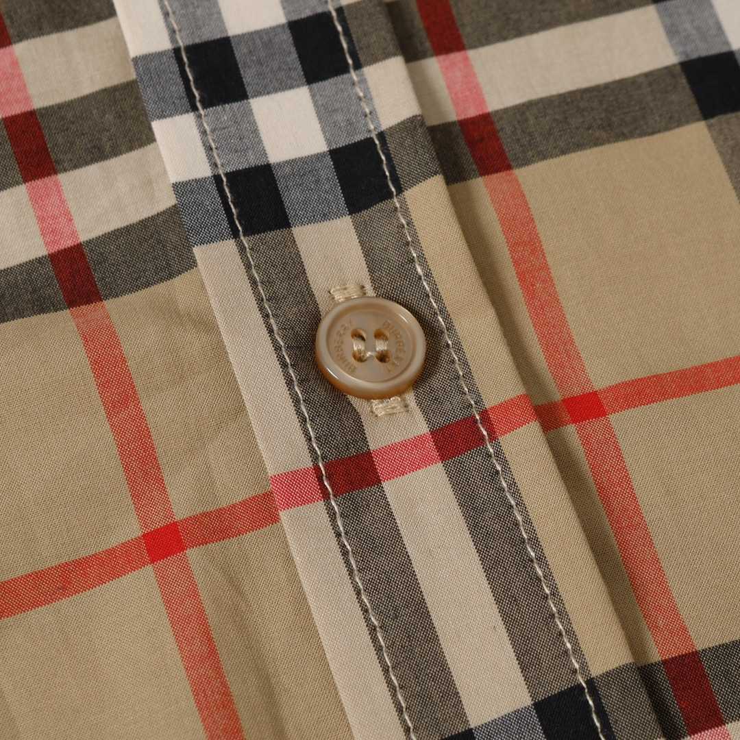 Burberry  Check Stretch Cotton Shirt - 